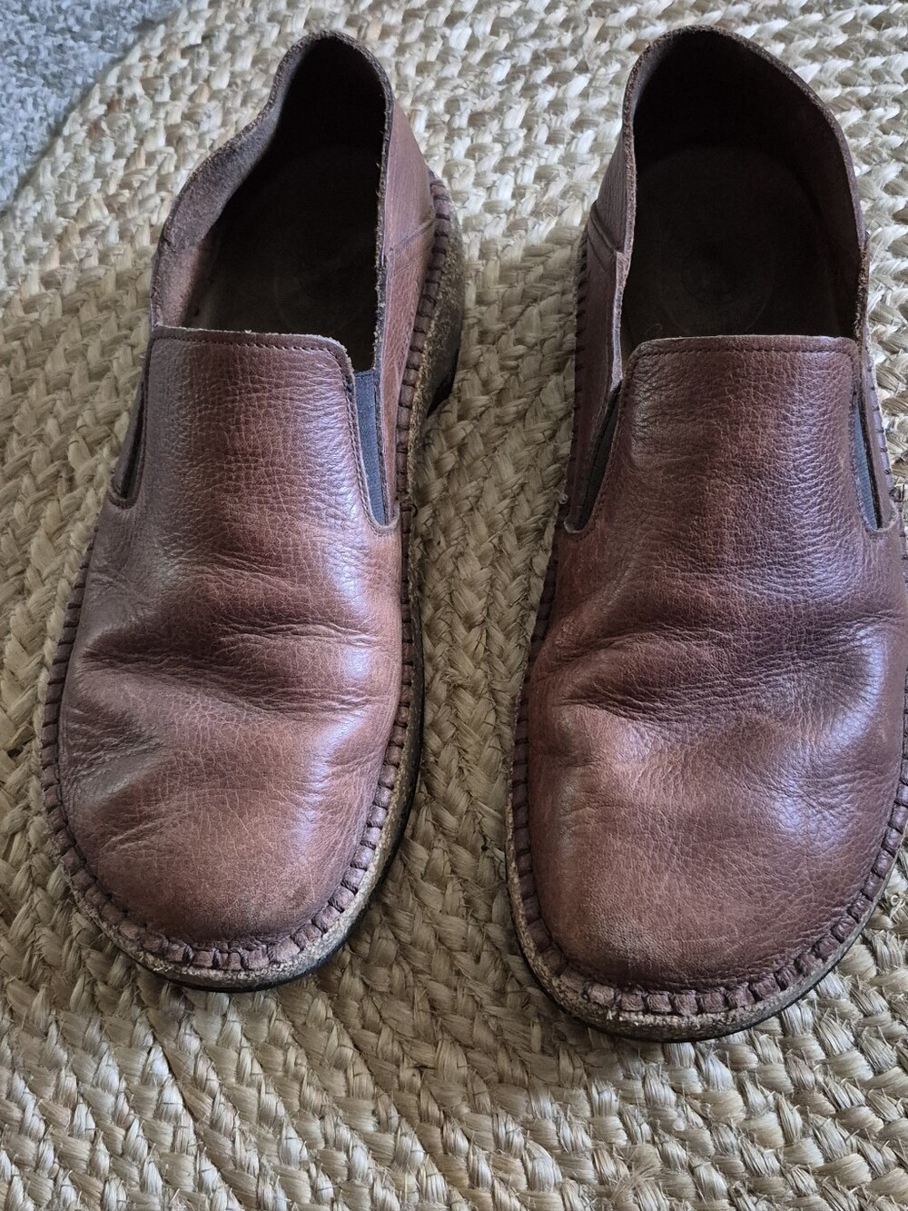 Birkenstock Callan Men's Slip-On Leather Loafers - Brown Sz.10